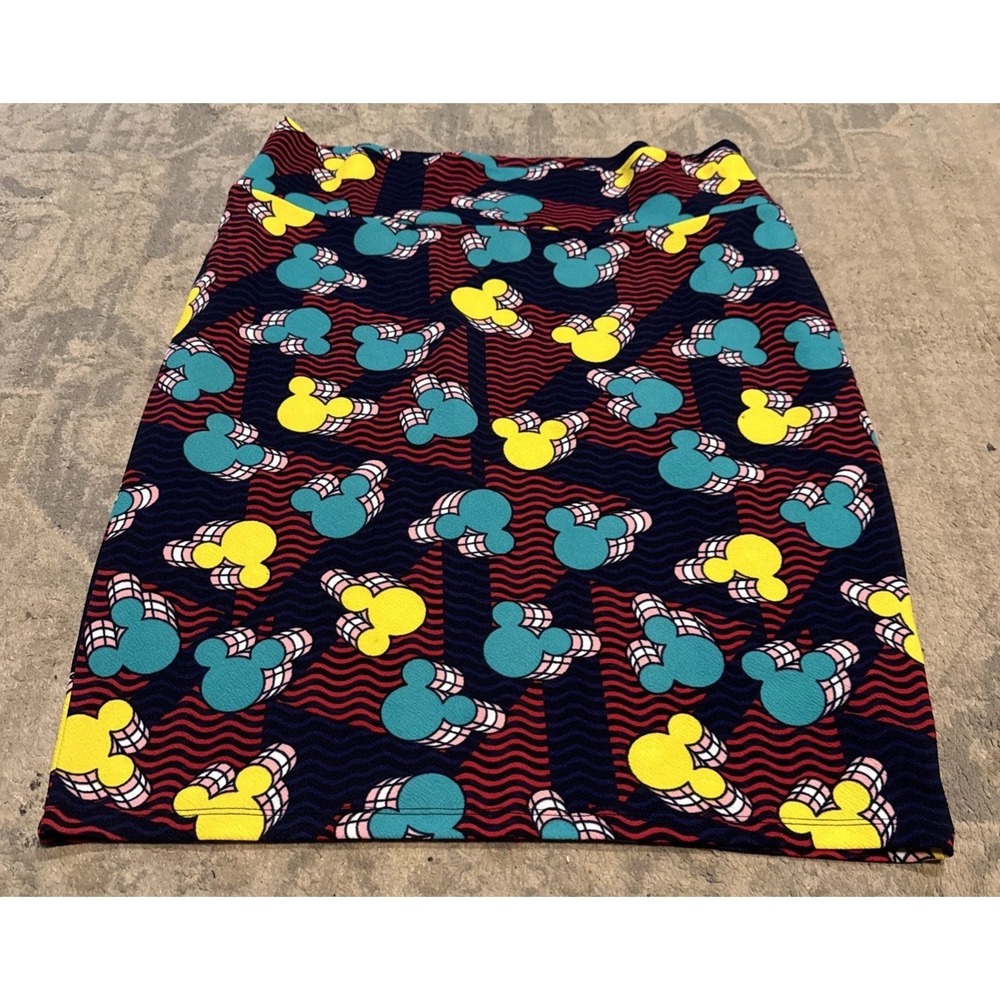 WOMENS LULAROE CASSIE DISNEY MINNIE MOUSE STRETCHY PENCIL SKIRT SZ XL X-large‎